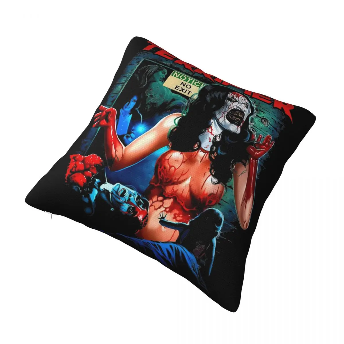 Домашний декор в стиле ретро Terrifier 3 фильм наволочки с клоуном квадратные разных