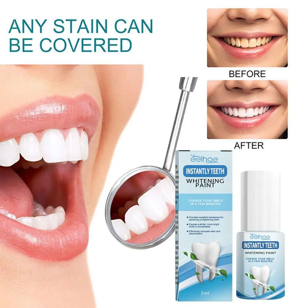 

2pcs/5ml Effective Tooth Whitening Paint Safe Gentle Teeth Gel Essence Remove Plaque Stains Whitener Dental For Mouth Freshener