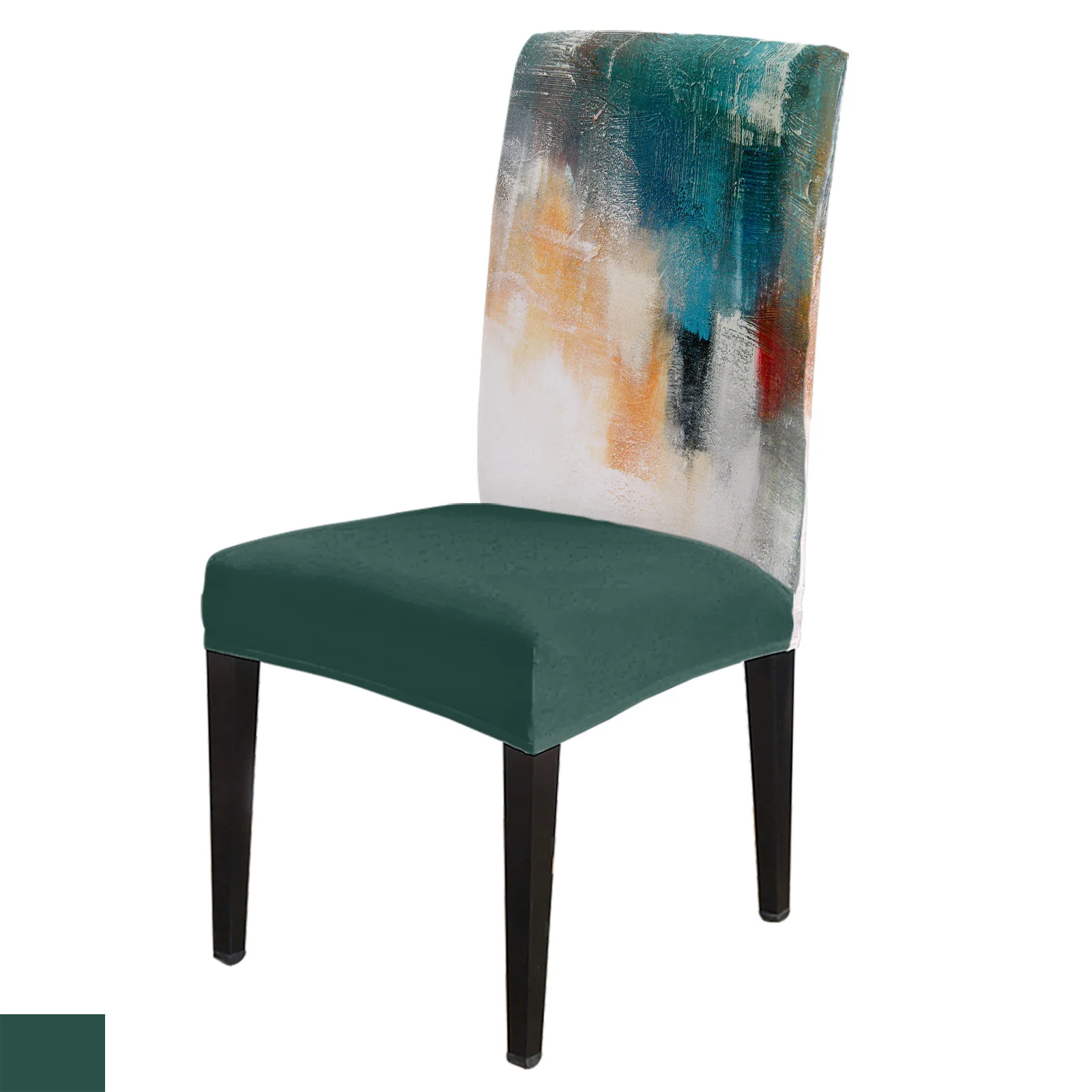 

Paint Graffiti Oil Painting Style Dining Chair Cover 4/6/8PCS Spandex Elastic Chair Slipcover Case for Wedding Home Dining Room
