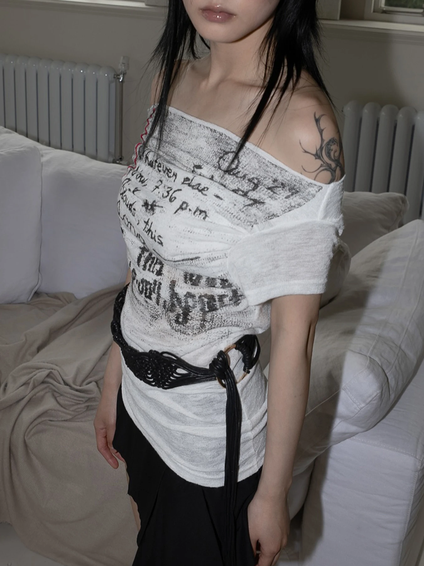 Повседневная футболка IAMSURE с принтом персонажа облегающие футболки открытыми