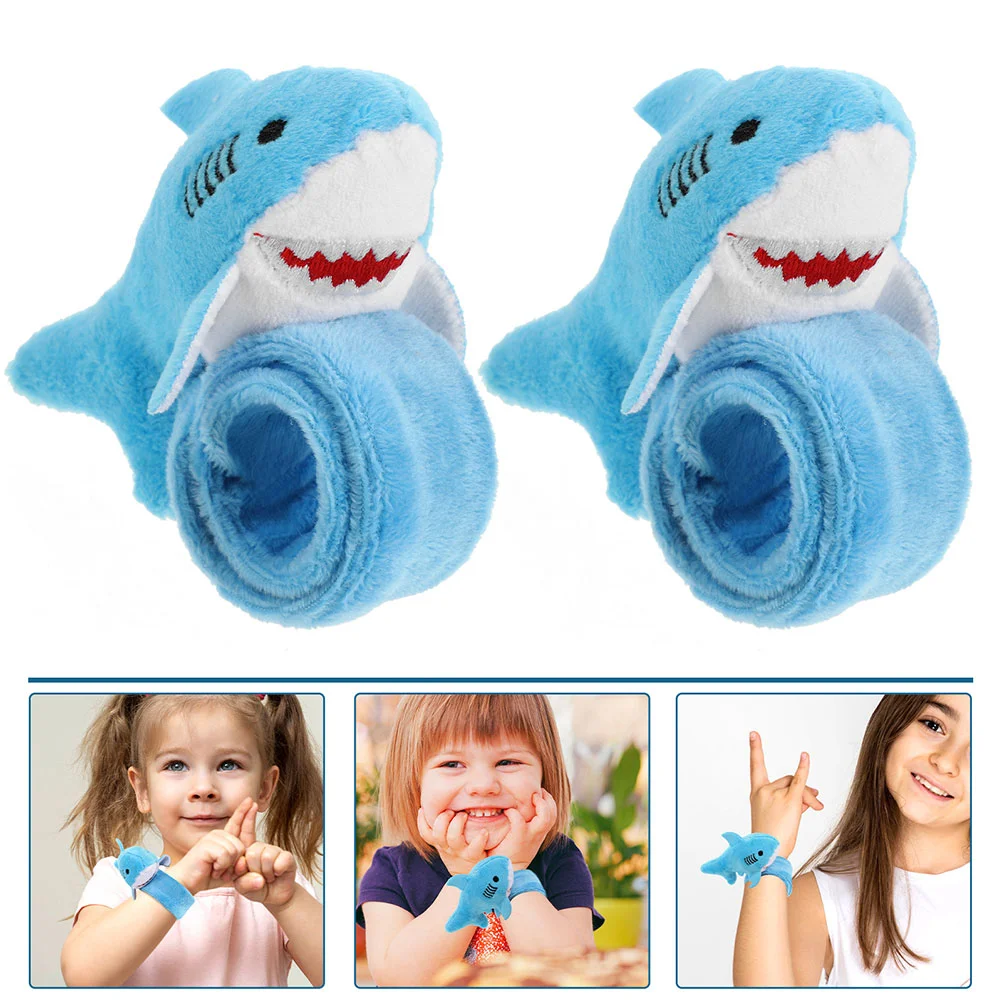 

Shark Slap Bracelet Children Stuffed Animal Bracelets Animal Wristband Shark Plush Slap Bracelets Animal Hugger Snap Wrist