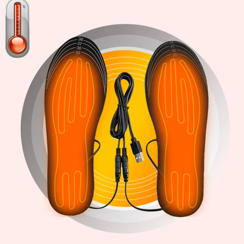 

Стельки для обуви с подогревом от USB, электрическая грелка для ног, грелка для ног, коврик, зимние уличные спортивные стельки с подогревом, зи...
