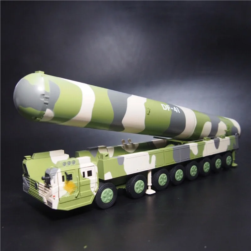 Фото Масштаб 1:72 Dongfeng 41 ICBM пусковое устройство литье под давлением модель из сплава имитация DF военный грузовик Коллекционирование игрушек подар... №2