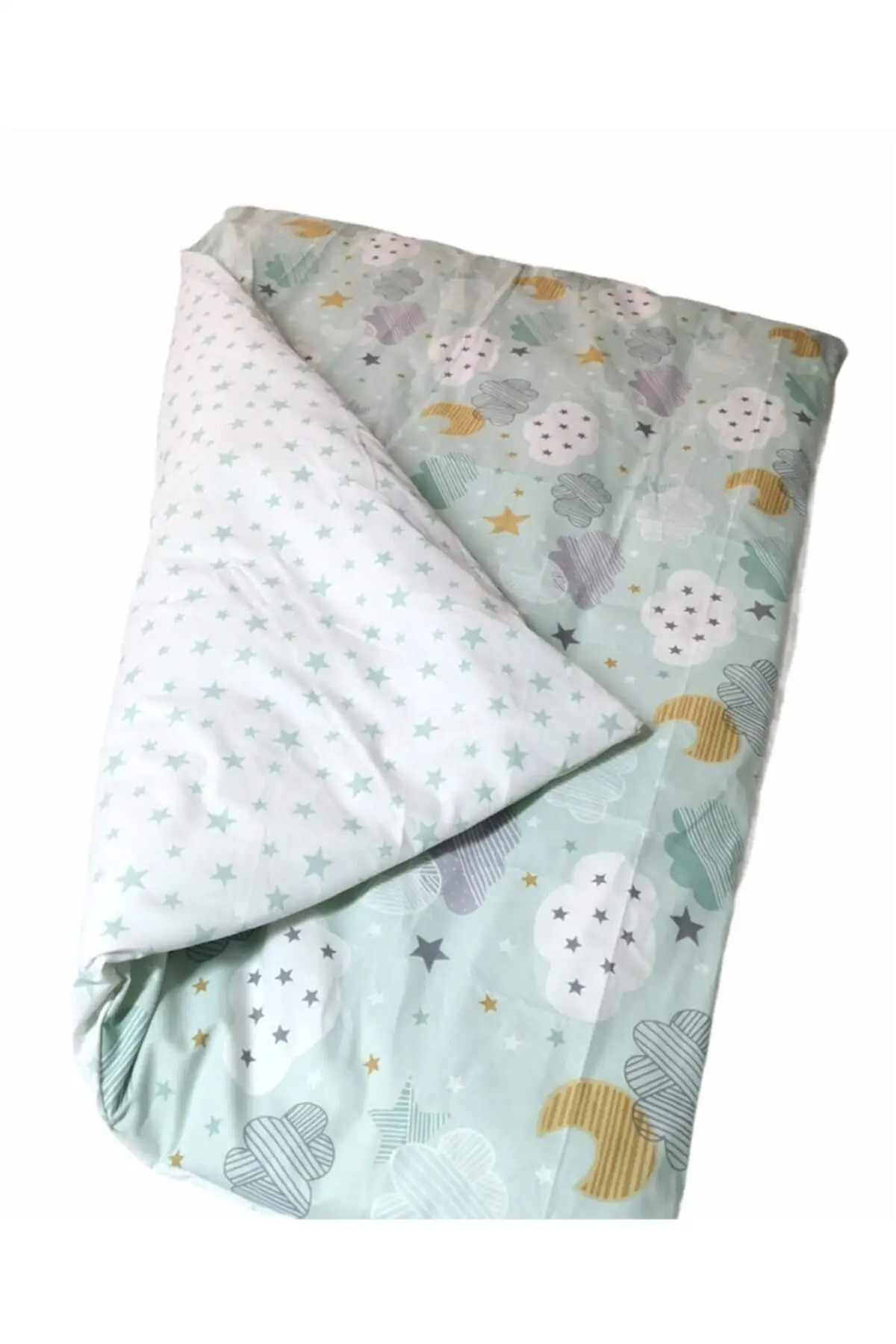 Baby child 100x norgani standard green moon cloud star x fiber cotton baby & children's quilt home textile
