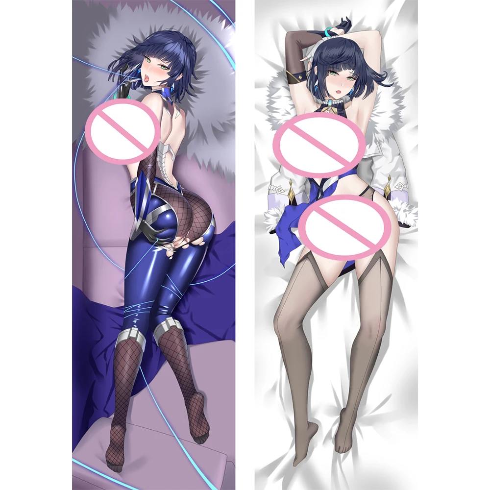 Квадратная Наволочка на молнии с персонажами аниме Genshin Impact Yelan