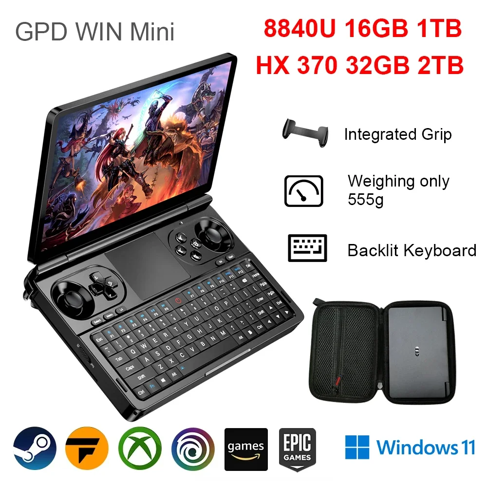 Фото Портативный игровой планшет Prime Brutal GPD Win Mini с AMD AI 9 HX 370, 7-дюймовым экраном, 32 ГБ ОЗУ, 2 ТБ PCIe 4.0, карманный мини-ноутбук для игр №4
