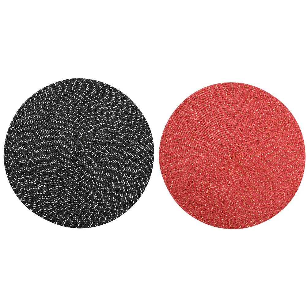 

2Pcs Durable Portable Creative Practical Chic Placemat Household Coaster Table mat for Kitchen Home