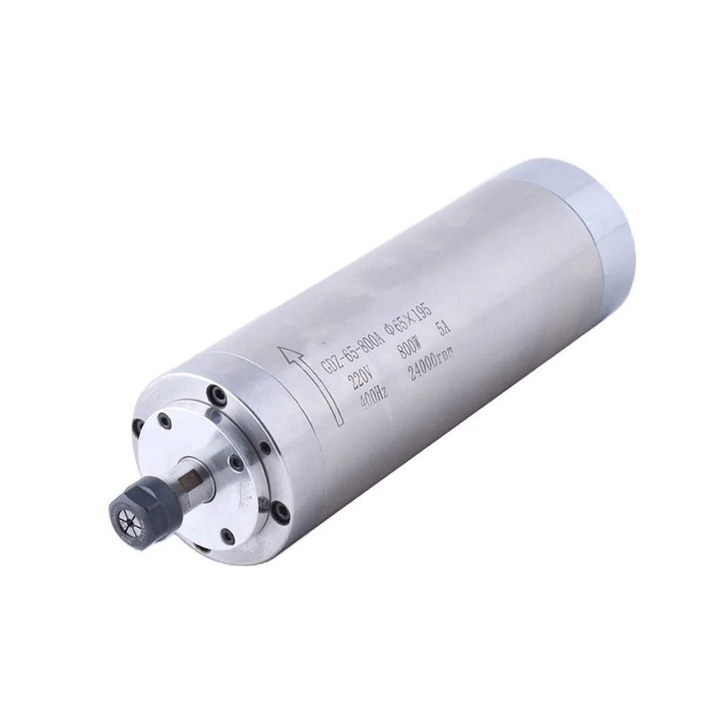 

0.8kw Water Cooled lathe Spindle Motor Cnc Router WoodCut 65mm Diameter Engraving Milling Woodworking Motor