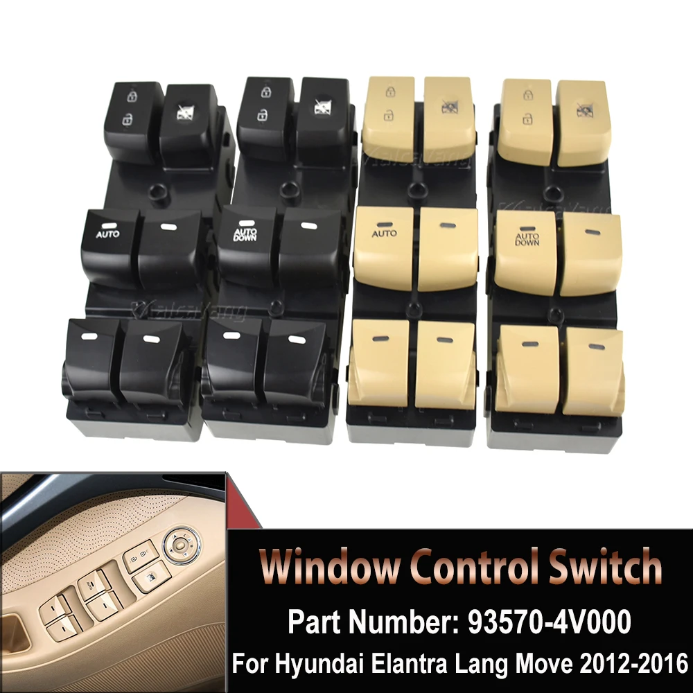 

New Electric Power Window Master Switch For Hyundai Elantra Lang Move 2012 2013 2014 2015 2016 93570-4V000 935704V000 Auto Parts