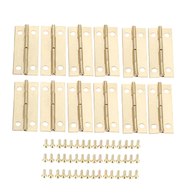 

DRELD Декоративные мебельные петли золотые 12 шт.