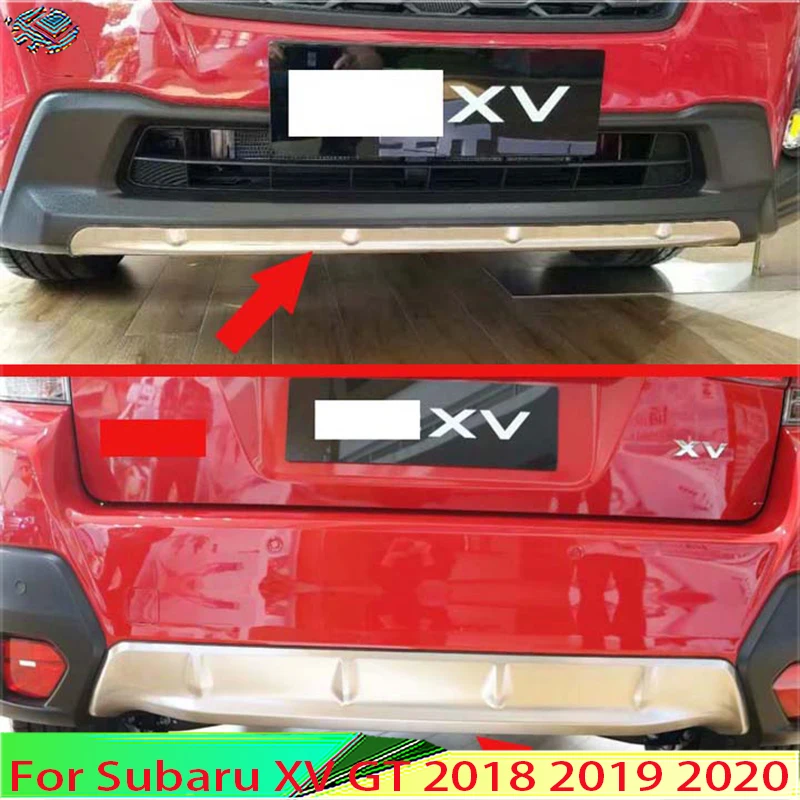 

For Subaru XV GT 2018 2019 2020 Stainless Steel Front and Rear Bumper Skid Protector Guard Plate