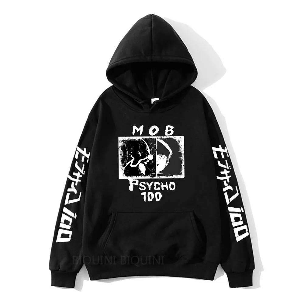 

Mob Psycho 100 Shigeo Kageyama Hoodies Graphic Gothic Sweatshirts Boy Japanese Streetwear Manga Cartoon Printed Winter Hoodie