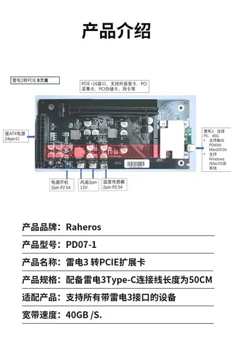MXRSDF карта расширения Thunderbolt 3 к PCIE