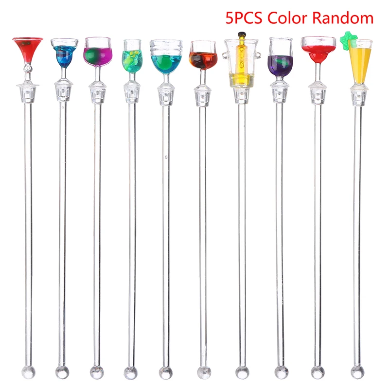 5pcs Coffee Stir Sticks Cocktail Stirrers Blender Frother Pl