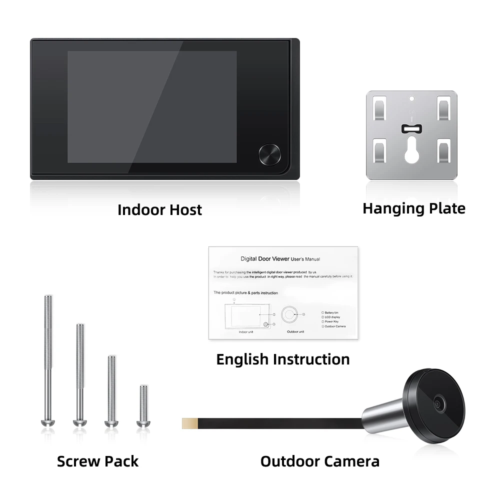 

WSDCAM Видеоглазок 3,5 дюйма серебристый+черный