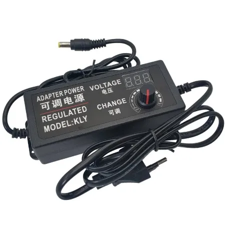 

Универсальный адаптер питания переменного тока в постоянный ток, Регулируемый адаптер напряжения 3-12 В, 3-24 В, 9-24 В, экран дисплея, Регулируем...
