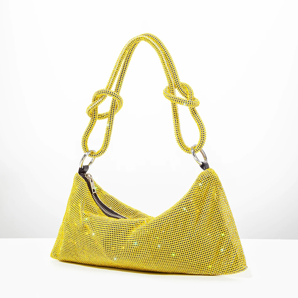 Вечерняя Сумка-клатч Стразы с узлом новинка 2022 блестящие кошельки кристаллами