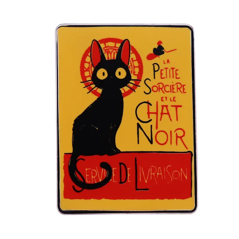 JIJI Cat Kiki служба доставки штамп женский рюкзак куртка лацкан значки Броши Модные