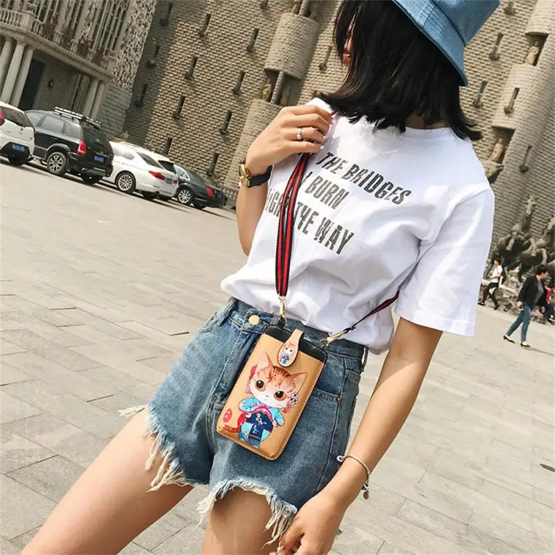 

New Retro Small Square Bag Makeup Tools Cosmetic Storage Bag Printing Messenger PU Fabric Shoulder Bag Fashion Personality Bag