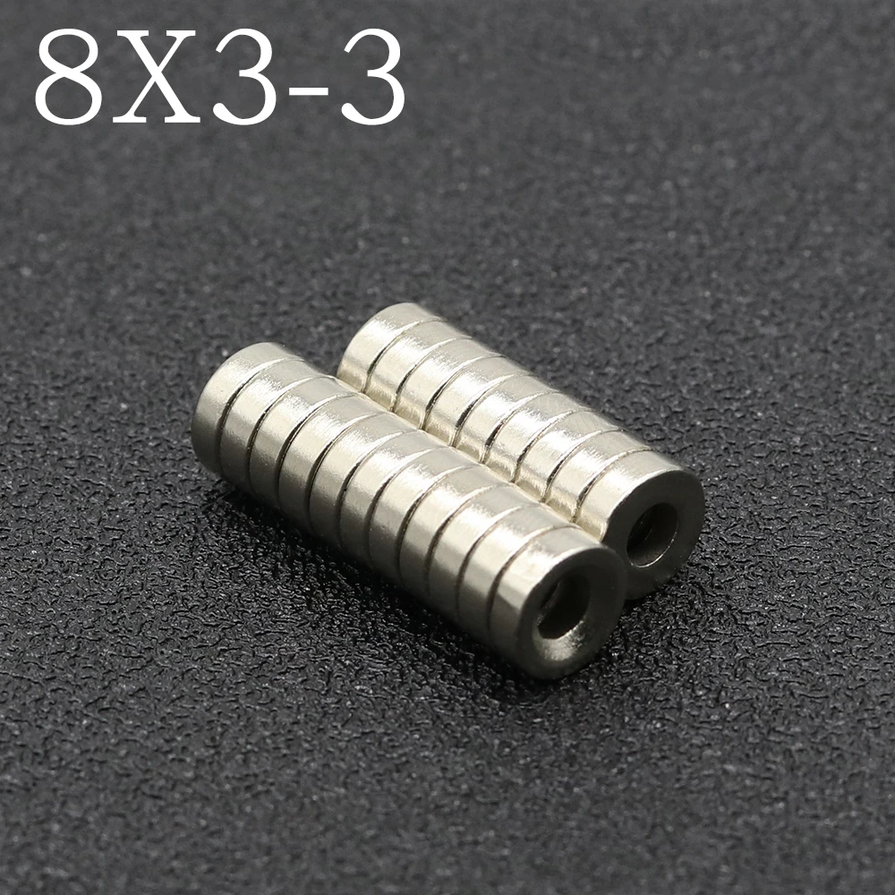 

20/50/100/200/500Pcs 8x3-3 Neodymium Magnet 8mm x 3mm - 3mm N35 NdFeB Round Super Powerful Strong Permanent Magnetic imanes