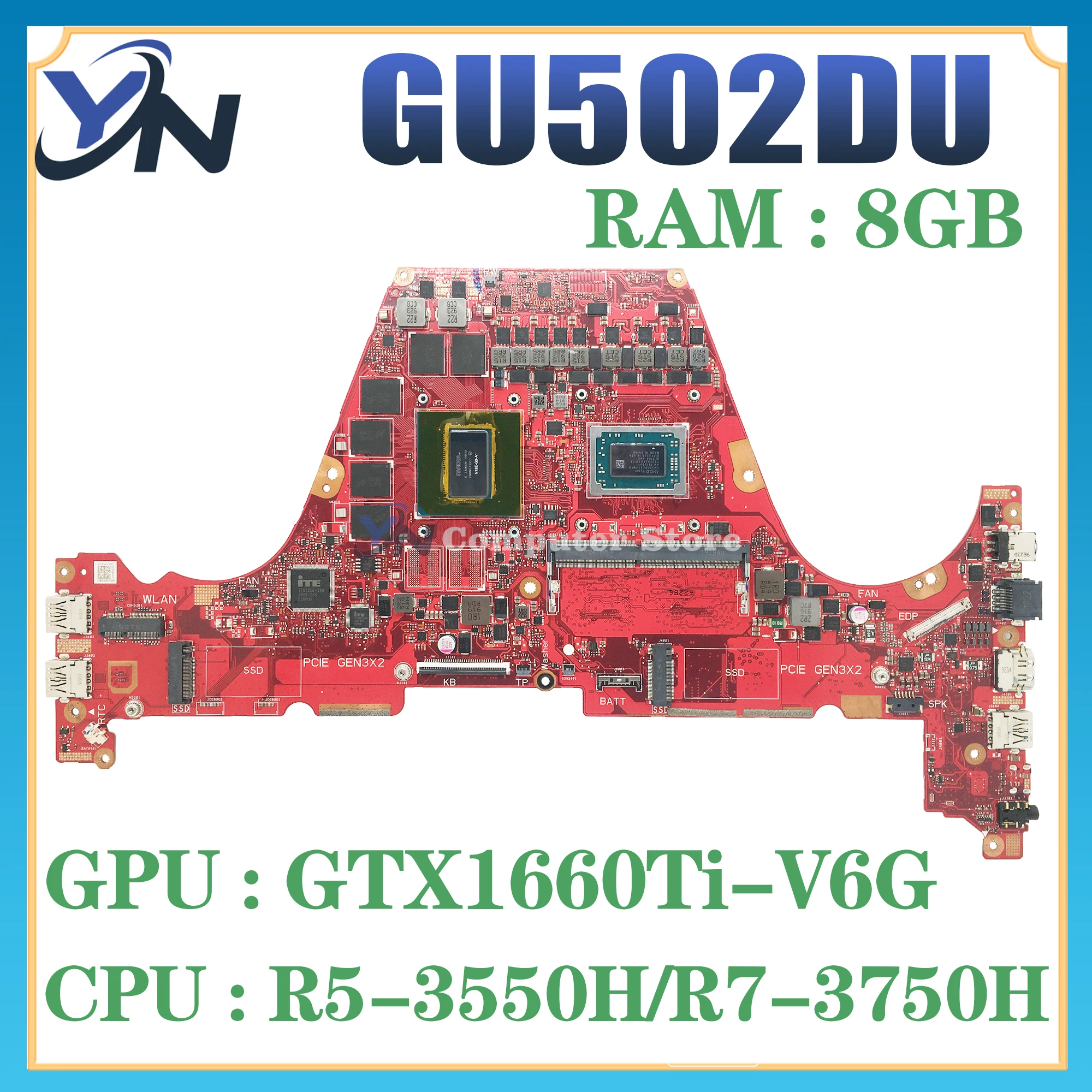 Материнская плата GU502DU для ноутбука ASUS GU502D GU502 GA502 GA502DU Материнская плата GU502DU для ноутбука ASUS GU502D GU502 GA502 GA502DU