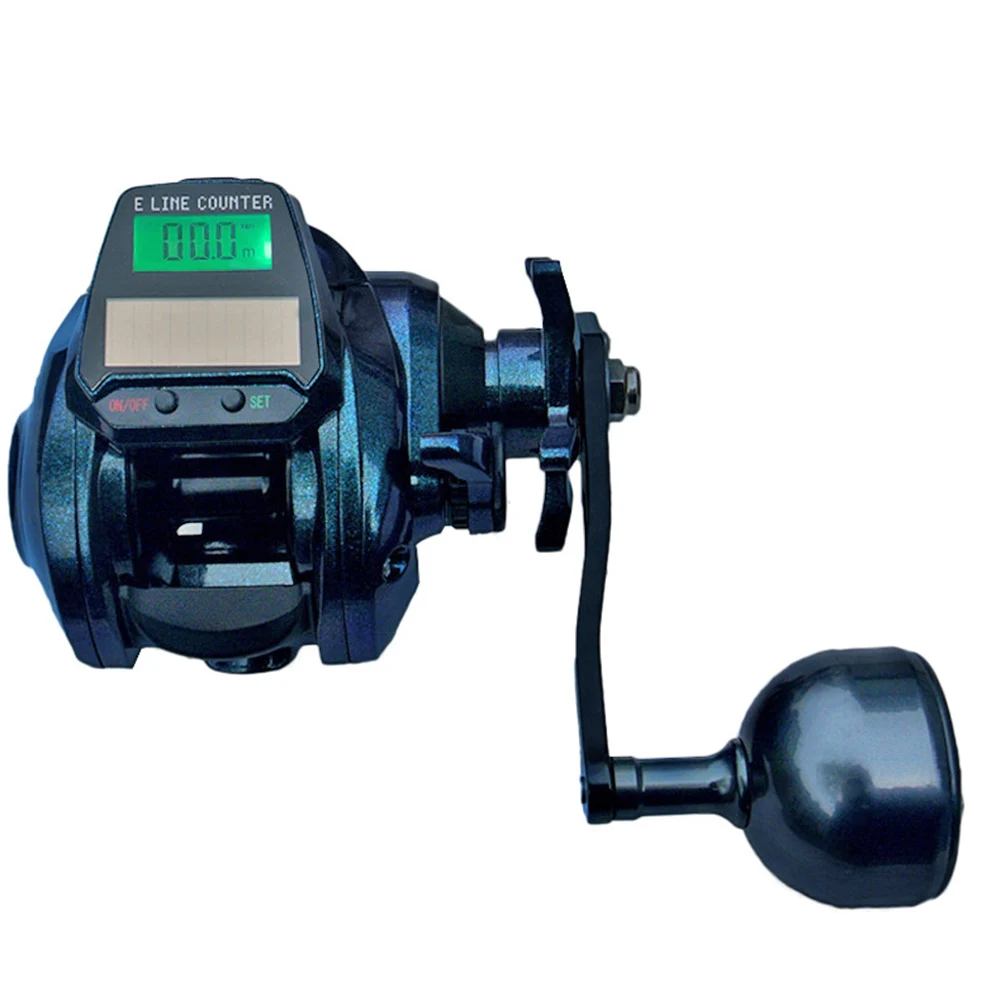 

Drip Wheel Fishing Reel Aluminum Handle Baitcasting Reel Bite Alarm Counting Digital Display Large Backlighting