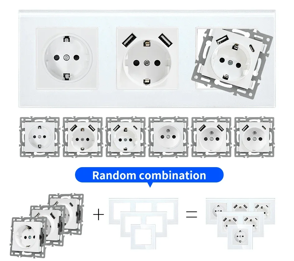 Фото Евророзетка сенсорная UBARO, Usb Type C, 220 В №5