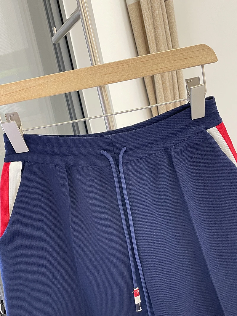 TB summer new casual loose ice silk knitted shorts college style age-reducing wild hot pants British pants