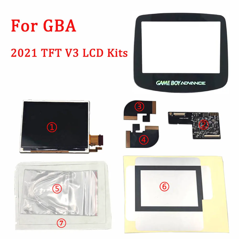 

2021 New GBA ITA Screen TFT LCD Kits for AGB 32pin & 40pin GBA High Brightness Screen Backlit LCD Kits for GameBoy Advance