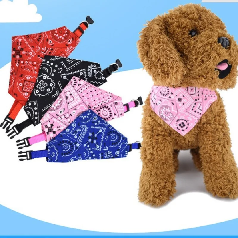 

Dog Triangular Bandage Kerchief Adjustable Pet Triangle Towel Neck Decor Bow Ties Cat Scarf Bandana Collar Bibs Dogs Accessories