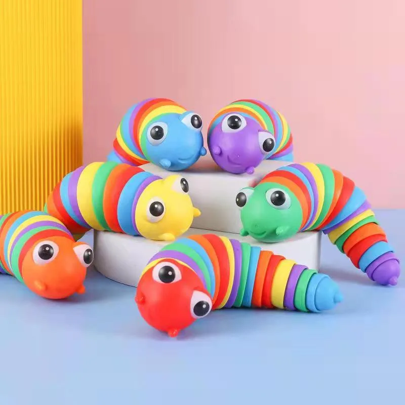 

Красочные Slug Snail Seal Kawaii Трансформеры гусеница Непоседа игрушки для взрослых детей декомпрессия Venting детские развивающие игрушки