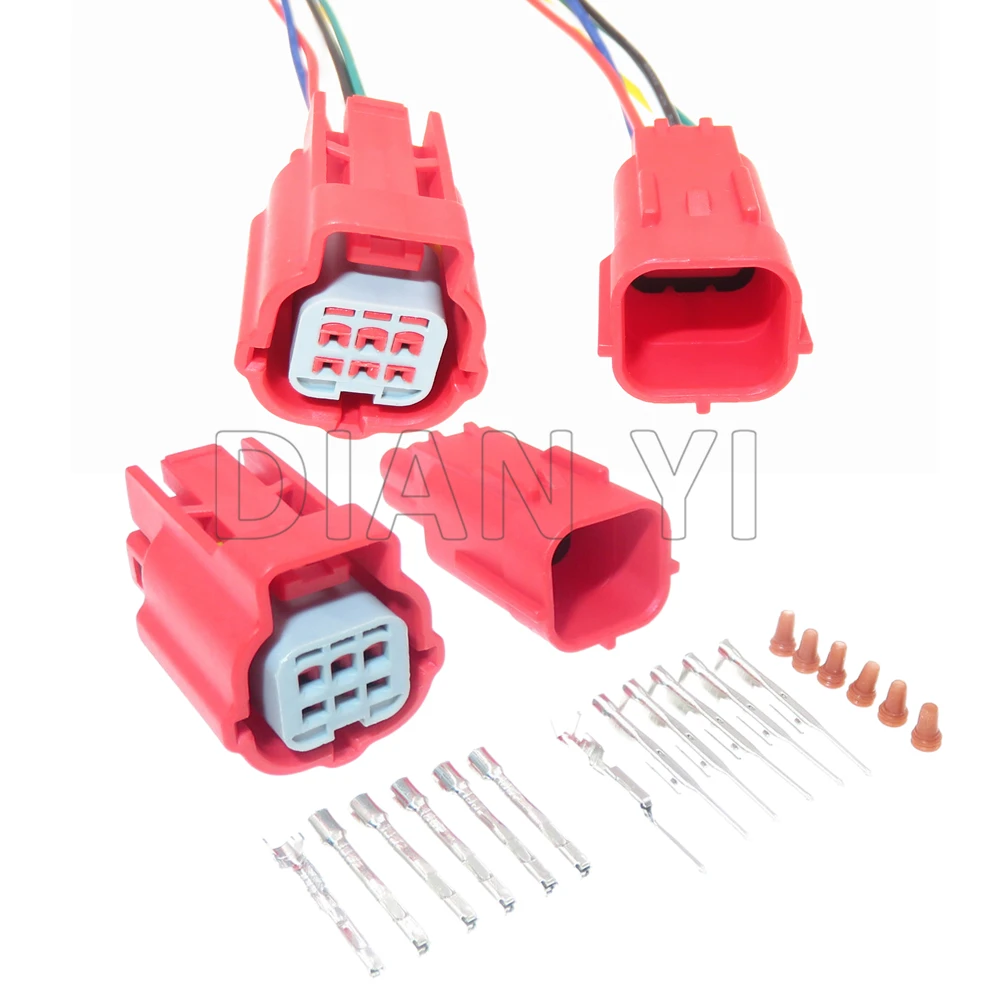1 компл. 6-сторонний автомобильный маленький разъем для малой мощности с кабелями