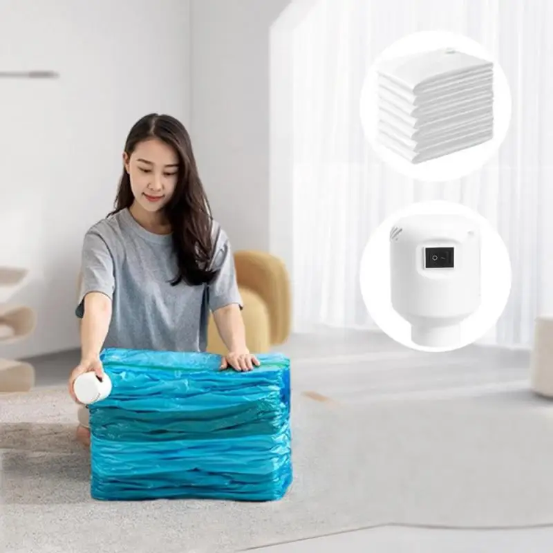 

Powerful Vacuum Pump Electric Air Pump Transparent Vacuum Storage Bags Vacuum Sealed Compression Bag Bedding/Clothing Sealer