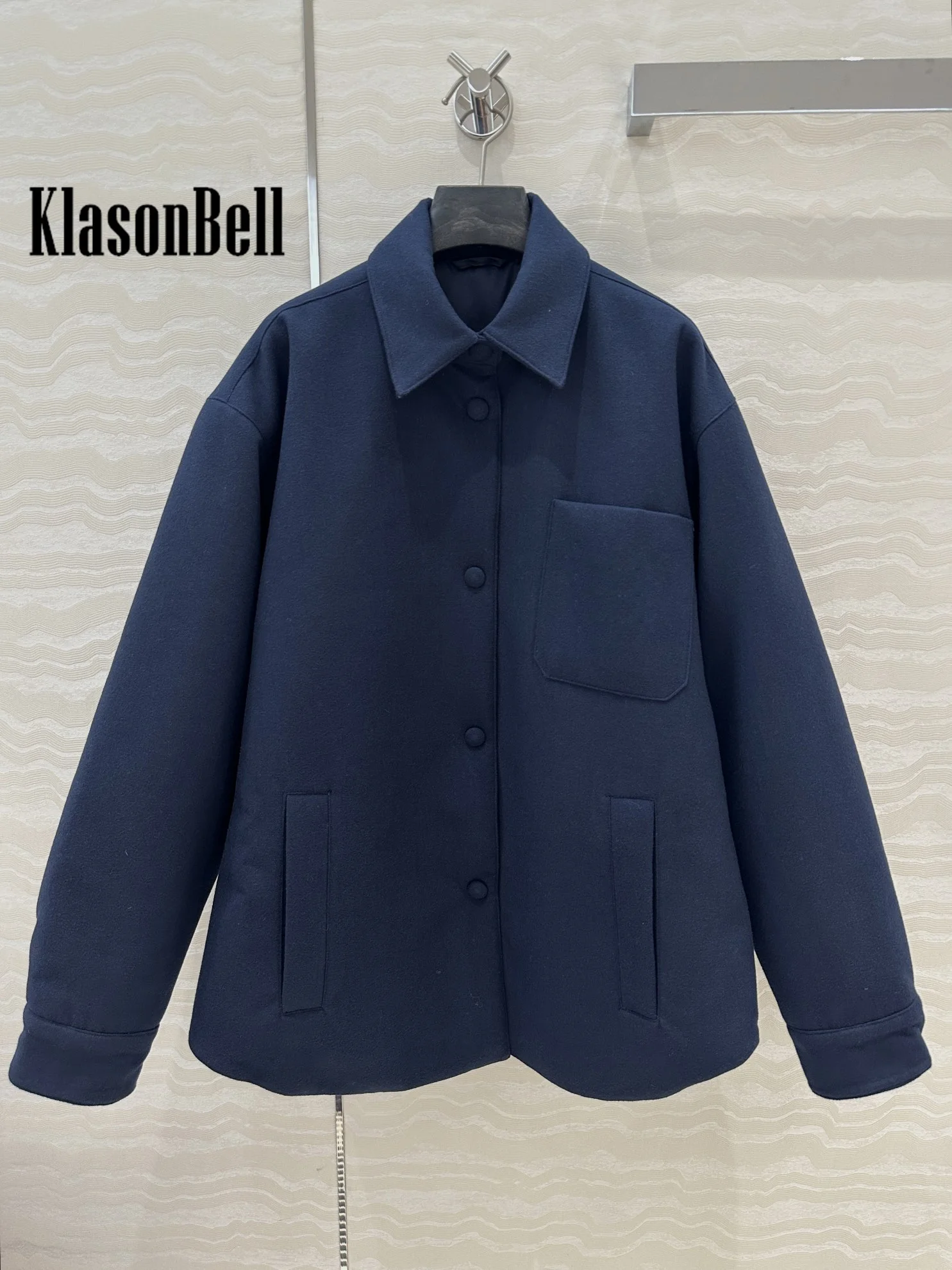 9 25 KlasonBell Женская свободная парка с карманами вышитыми буквами и лацканами