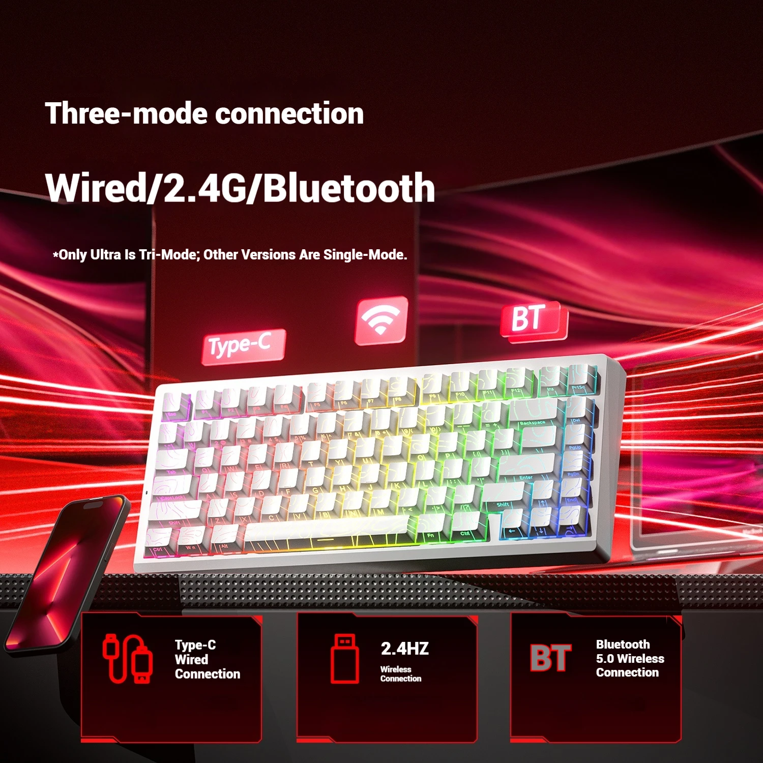 Фото LEOBOG A80RT Клавиатура с магнитным переключателем, 8000 Гц, игровая, изготовленная на заказ, механическая, с полной клавишей, FPS с возможностью горячей замены, время отклика 0,01 мс, Hi-Fi №3