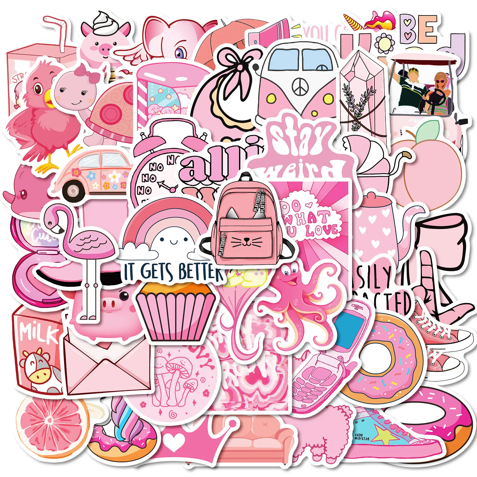 10/50 шт. Мультяшные наклейки для девочек