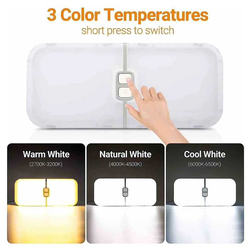 Внутреннее освещение RV 3 цветные осветительные приборы Campers 204 светодиодный