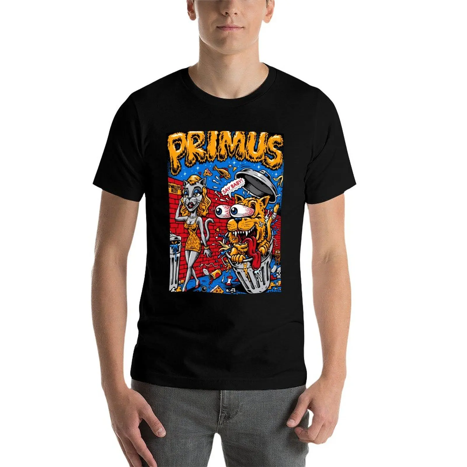 Фото Футболка Say Baby Primus Tour 2020 Siangsenin, стильная футболка с графическим принтом и коротким рукавом. №4