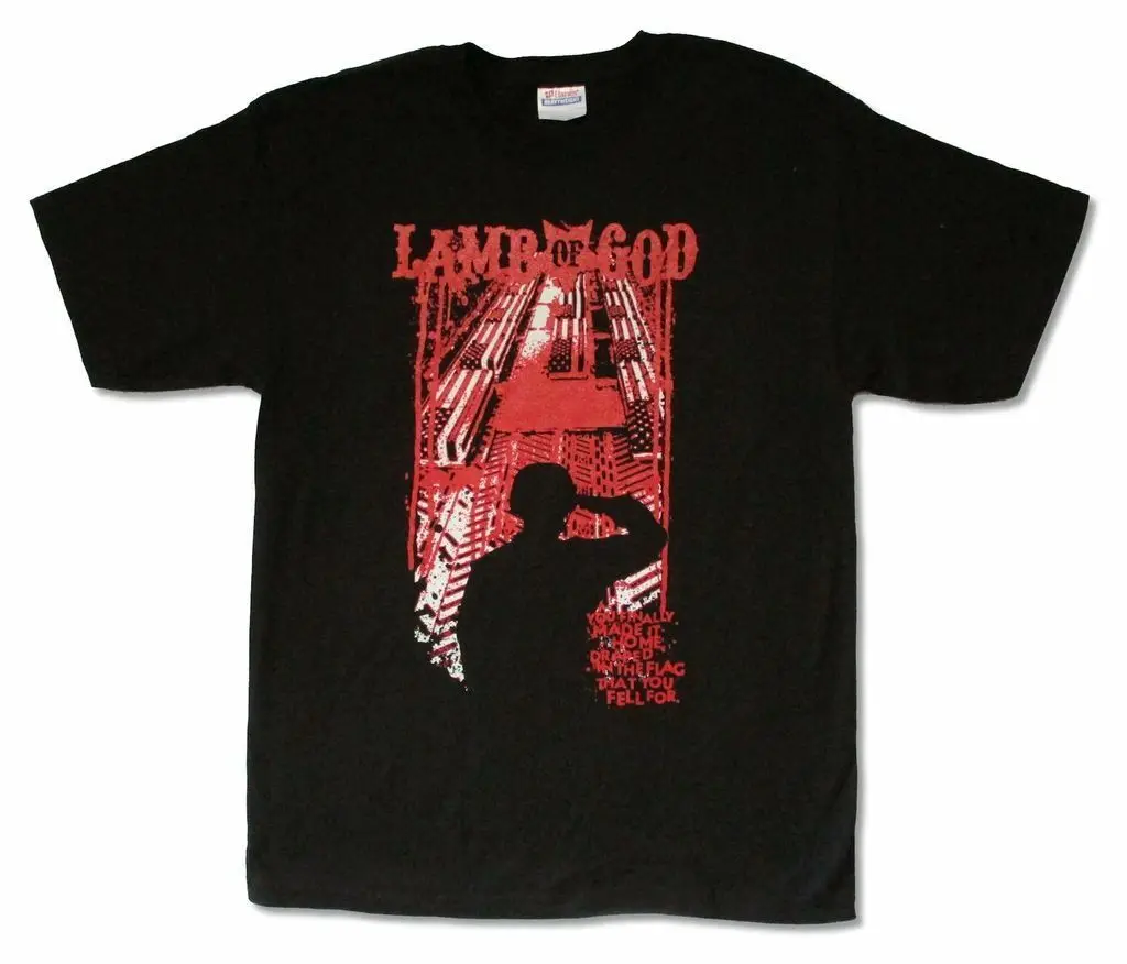 

Lamb of God Caskets Draped In Flag Black T Shirt New Merch