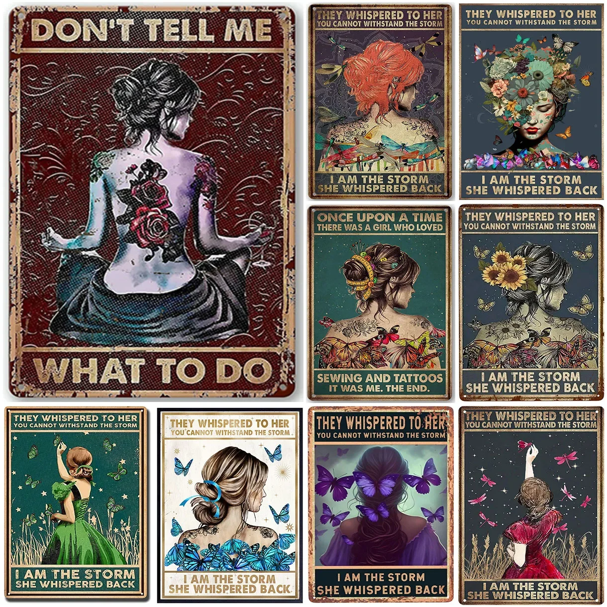 Металлическая жесткая табличка Не скажи мне Что делать Настенное искусство