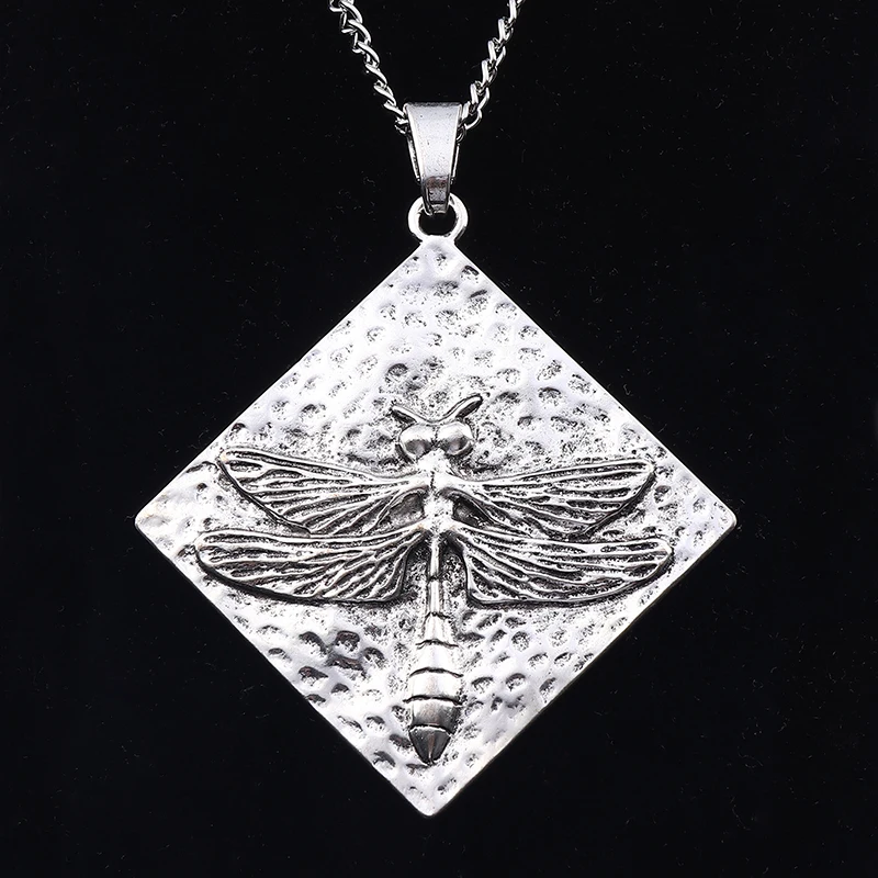 1 шт. тибетское серебряное модное большое молотковое украшение со стрекозой