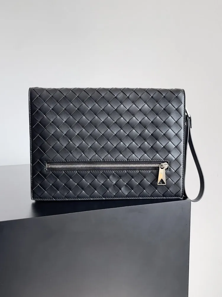 

Роскошные сумки, модный бренд, плетеный дизайн, Кожаный клатч, Высококачественная деловая Повседневная офисная мужская сумка на молнии