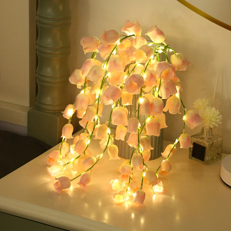 

Creative LED Lily Of The Valley Flower Light String Room Decor Night Light Valentine'S Day Artificial Flower Atmosphere Lights