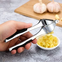 garlic press manual press garlic masher easy to clean kitchen gadget with sturdy non slip handle for pressing garlic and ginger