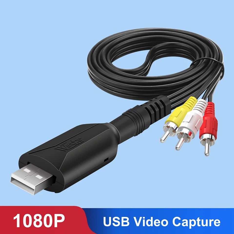 USB Video Capture Card VHS to Digital RCA 2.0 Audio Device Adapter Converter Easy Cap VCR DVR TV for Win7/8/10 |
