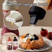 five hole sauce squeeze bottle plastic ketchup bottle sauce honey dispenser container kitchen condiment olive oil bottles