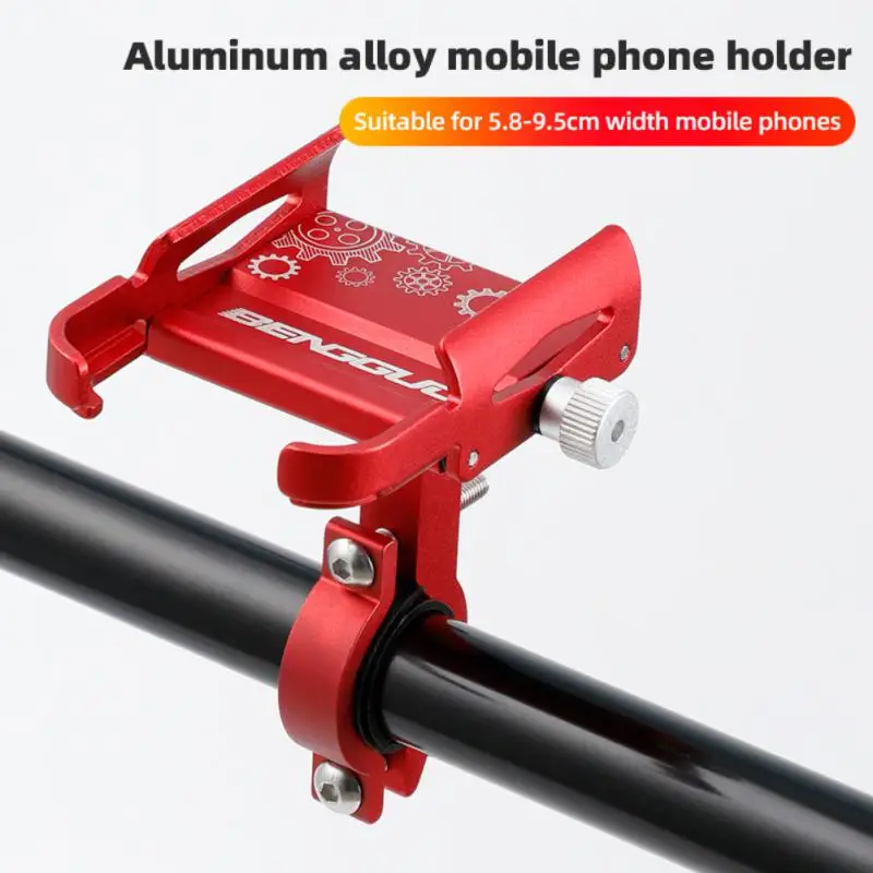 

Compact Riding Phone Holder Wear-resistant Mobile Phone Bracket Scratch Resistant Aluminum Alloy Portable High Strength