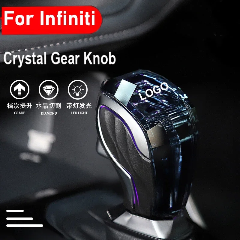 

LED luminous crystal shift head Gear head for Infiniti Q70 G M Q30 Q50 QX56 QX70 QX60 FX37 FX35 FX30 FX45 ESQ QX30 JX EX Q60