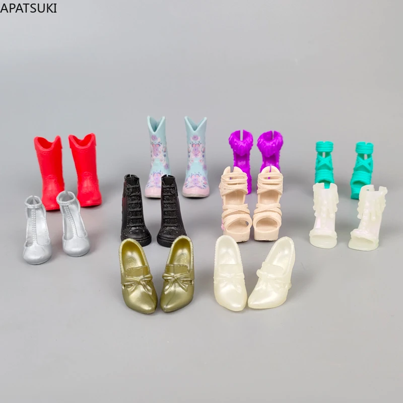 Фото Красочные модные кукольные ботинки для кукол Monster High, высокие ботинки, обувь на каблуке, аксессуары для кукол 1/6, ботинки для демонов, куклы-м... №1
