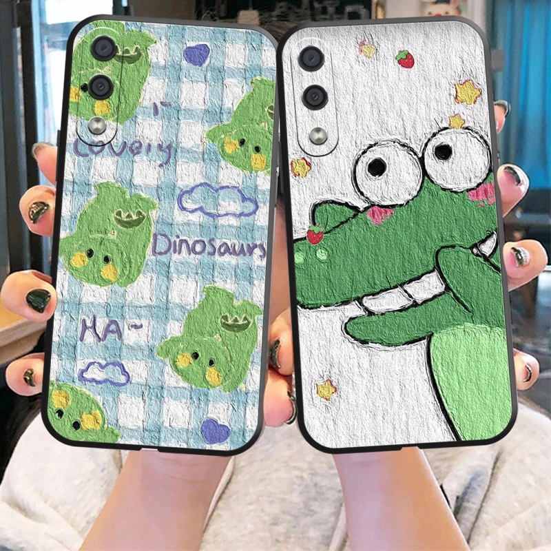 

Oil Painting Cartoon Phone Case For Samsung Galaxy S8 S9 S10 S10E S20 S20 Lite S21 FE S21 Plus Back Carcasa Black